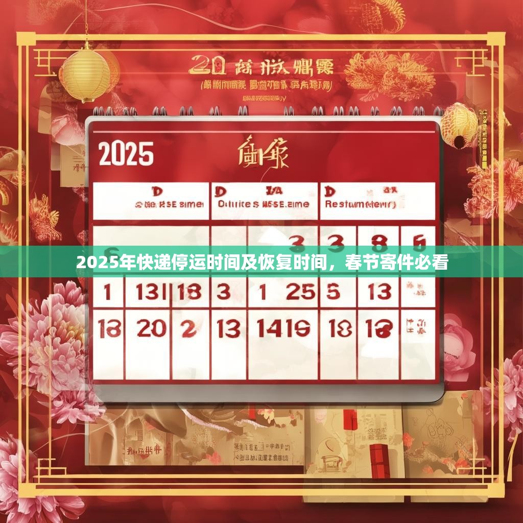 详细阅读:2025年快递停运时间及恢复时间,春节寄件必看 2025年快递停运时间及恢复时间,春节寄件必看