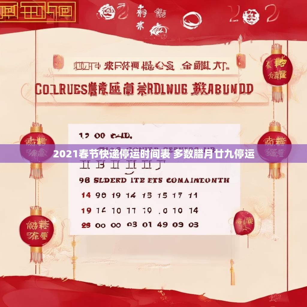 2021春节快递停运时间表 多数腊月廿九停运 2021春节快递停运时间表 多数腊月廿九停运