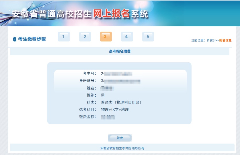 安徽省高考报名考试费标准_安徽省2026年高考缴费时间_高考报名